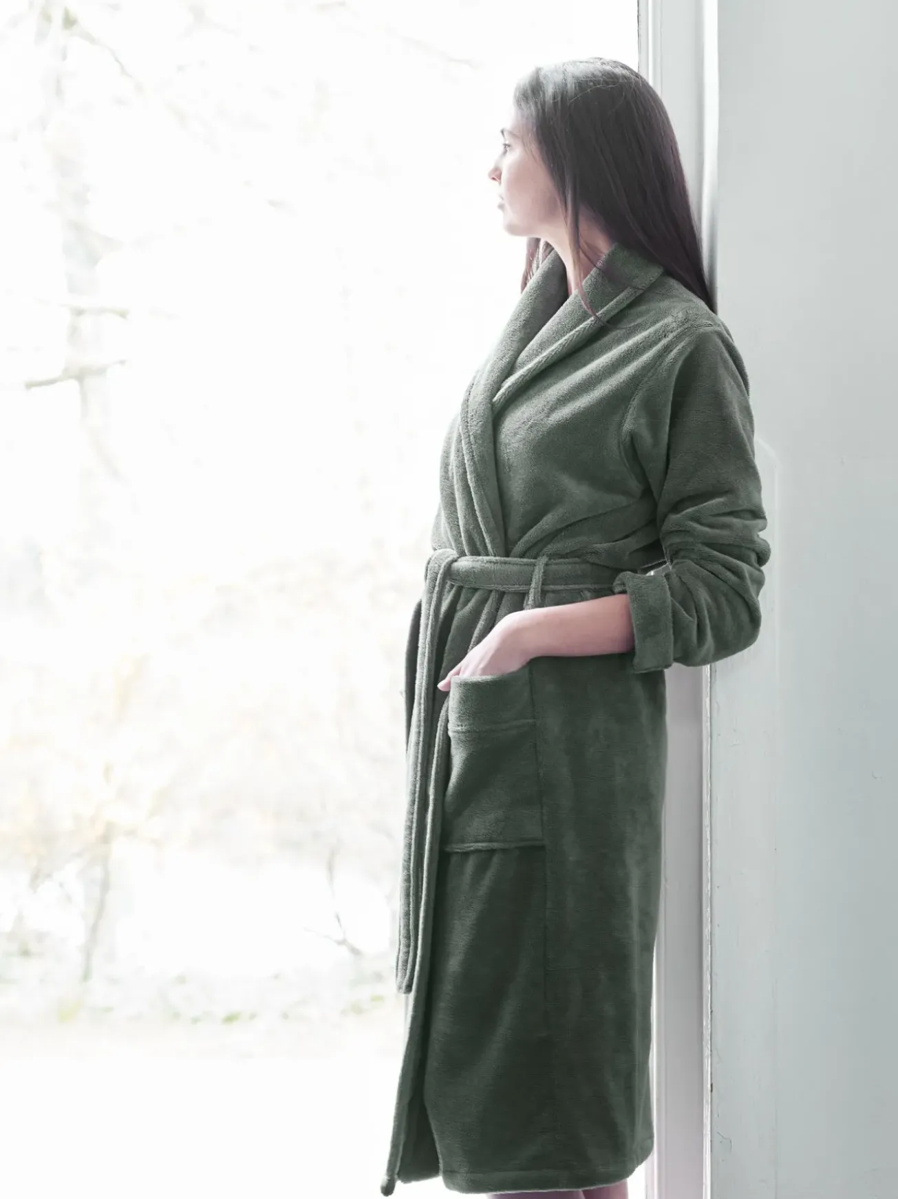 Bath & Living Aquanova Bathrobe EINAR color Forest-269 (green)