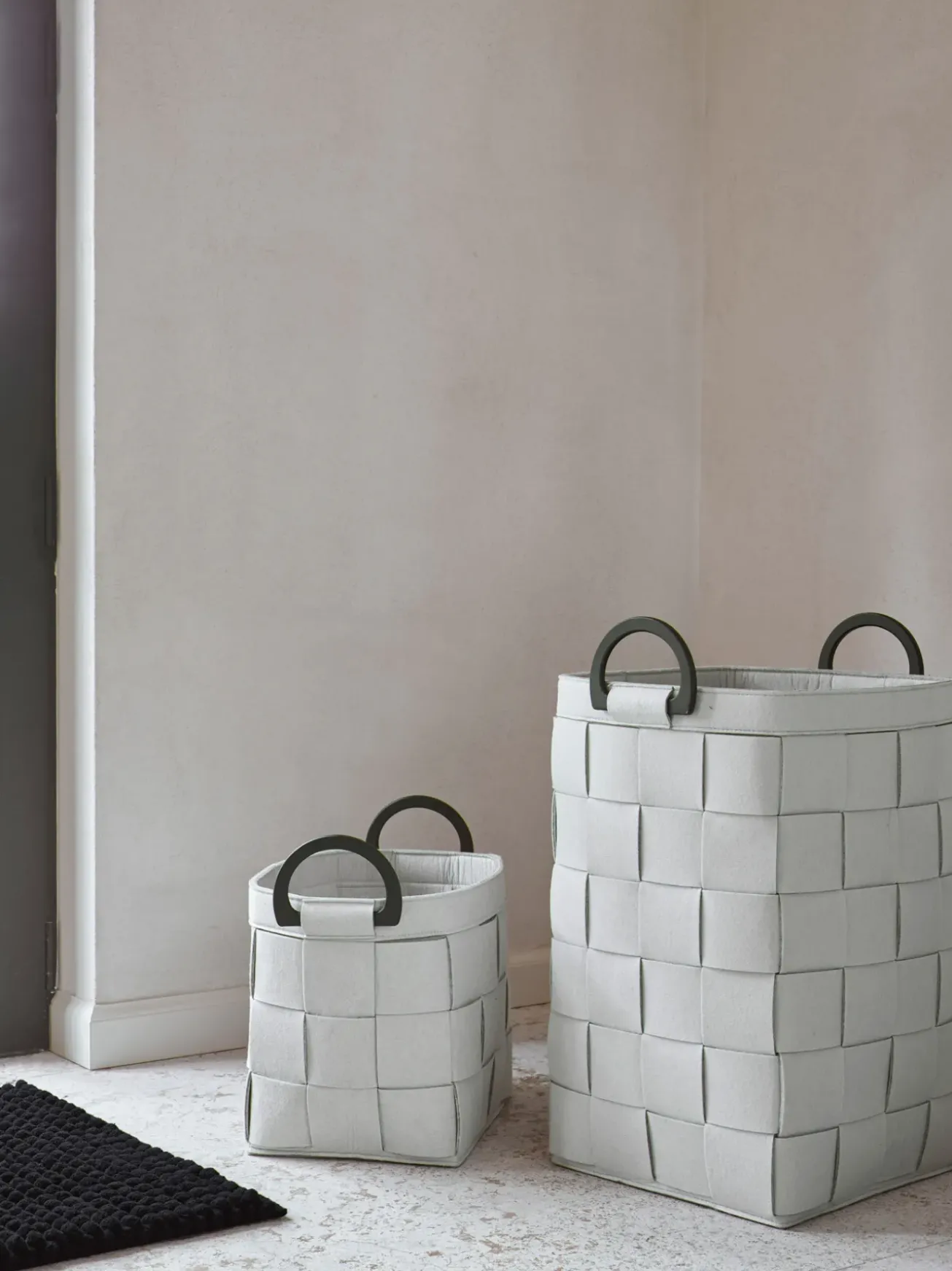 Bath & Living Aquanova Laundry basket DIX color Silver Gray (DIXLAL-95)