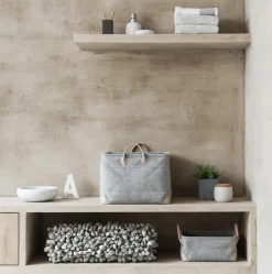 Bath & Living Aquanova Laundry basket LUBIN Silver Gray-95