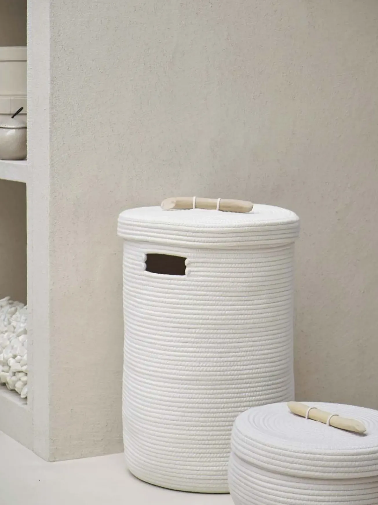Bath & Living Aquanova Laundry basket OTIS color (beige / greige)