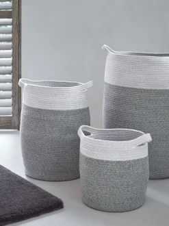 Bath & Living Aquanova Laundry basket Osman Silver Gray-95 (gray) small