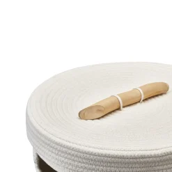 Bath & Living Aquanova Laundry basket OTIS color (ivory / white)