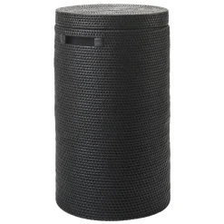 Bath & Living Aquanova Laundry basket with lid CINO color Black (black)