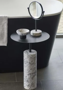 Bath & Living Aquanova Side table NERO color Alba (gray)