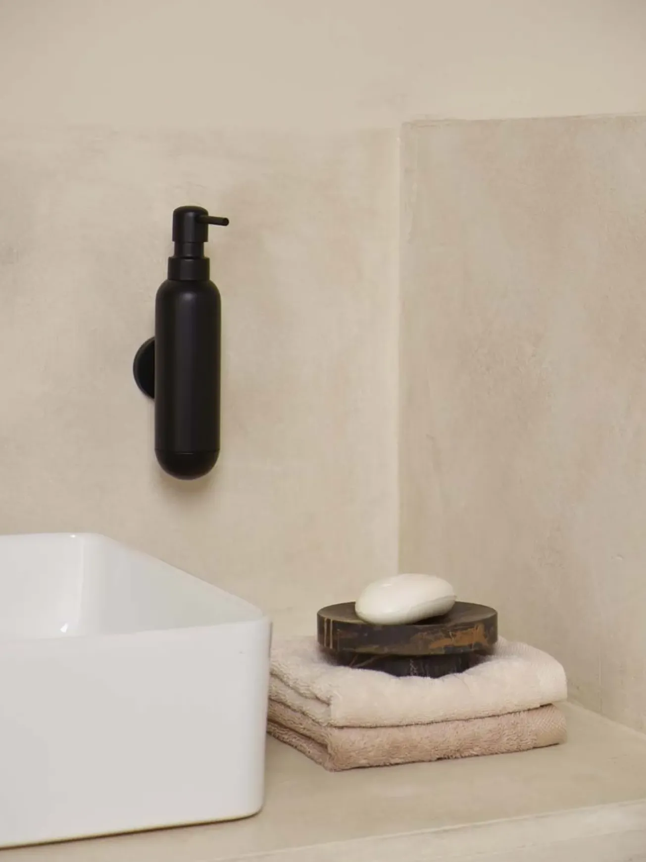 Bath & Living Aquanova Soap dispenser wall STEN color (black)