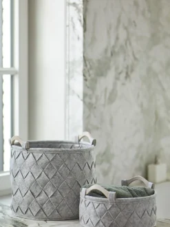 Bath & Living Aquanova Storage basket AMY color Silver Gray-95 (gray) medium