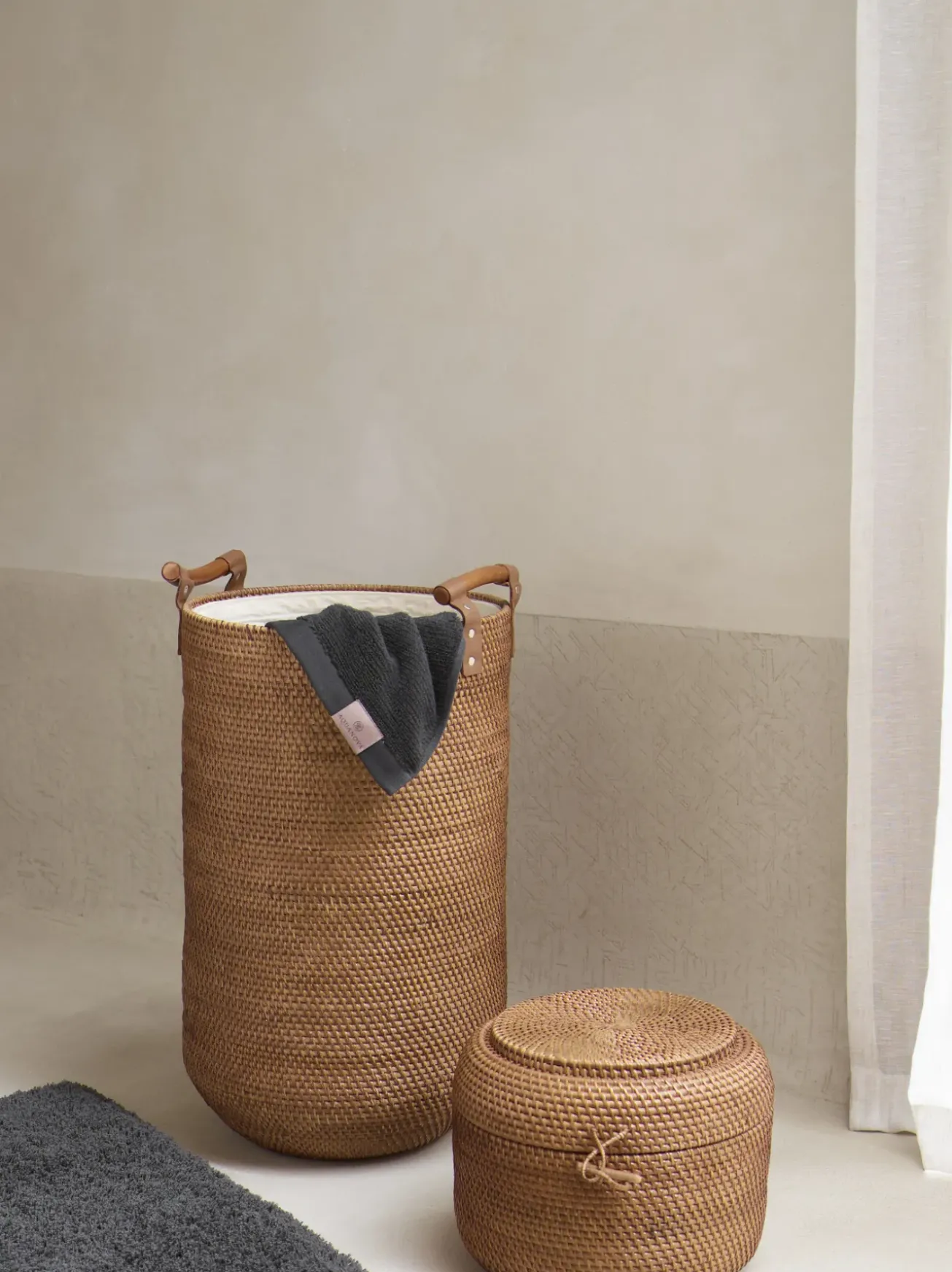 Bath & Living Aquanova Storage basket CINO color Ginger (brown)
