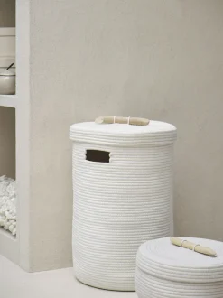 Bath & Living Aquanova Storage basket OTIS color (ivory / white)