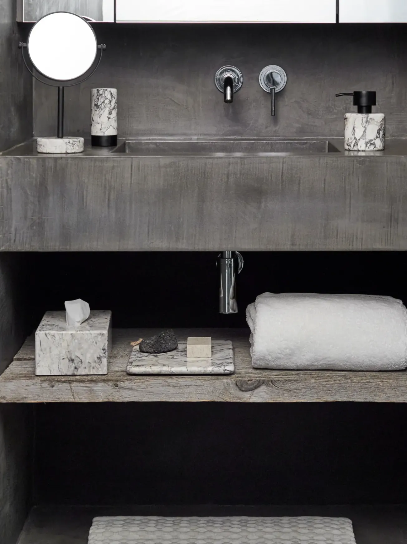Bath & Living Aquanova Tissue holder NERO color Alba (gray)