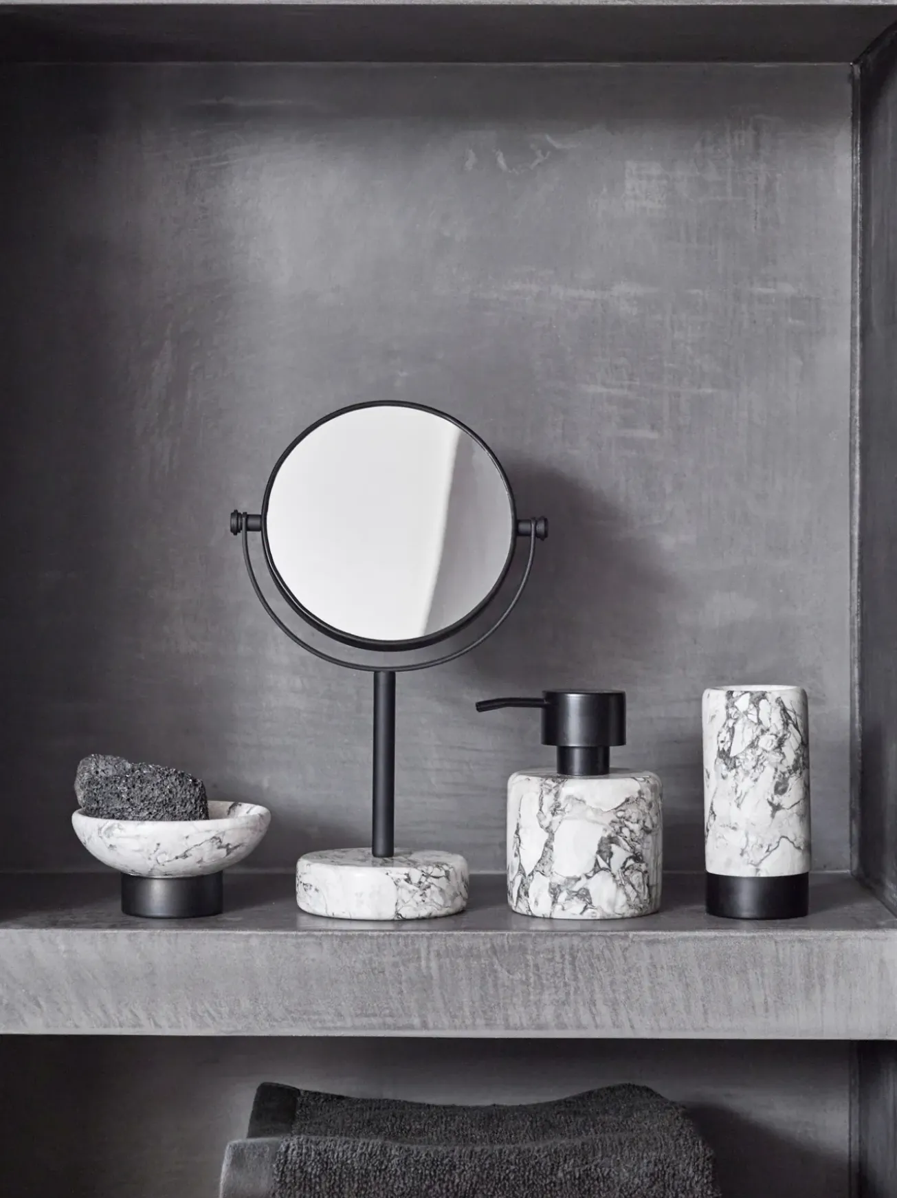 Bath & Living Aquanova Tissue holder NERO color Alba (gray)