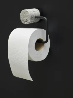 Bath & Living Aquanova Toilet roll holder NERO color Alba (gray)