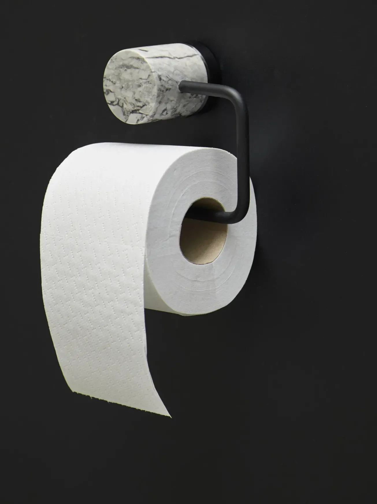 Bath & Living Aquanova Toilet roll holder NERO color Alba (gray)