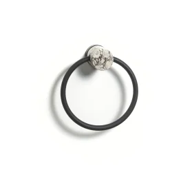 Bath & Living Aquanova Towel ring NERO color Alba (gray)