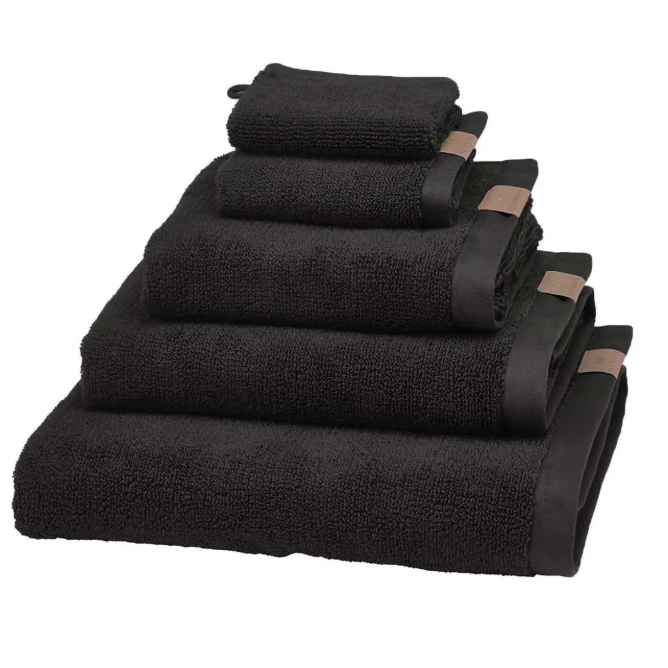 Bath & Living Aquanova Towel 55x100 cm OSLO color Black (OSLTWG-09) set/3