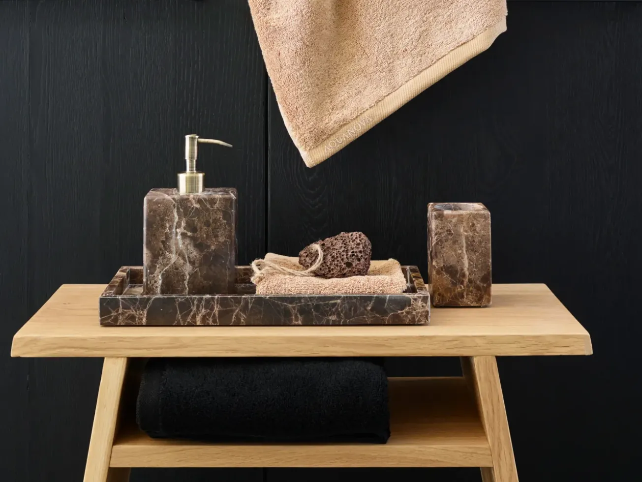 Bath & Living Aquanova Tray / Bowl HAMMAM Brown (rectangle) HAMTRA-01