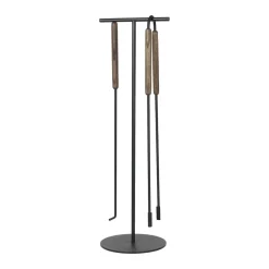 Bath & Living Blomus ASHI 3-piece standing fireplace set (brown oak) 66157