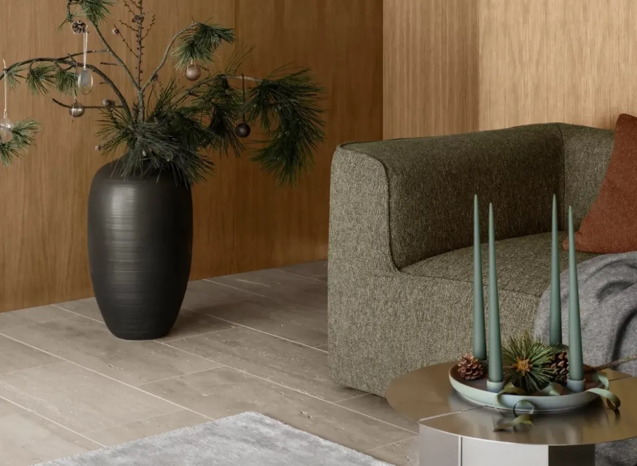 Bath & Living Blomus Blomus VELA candlestick Agave Green oval