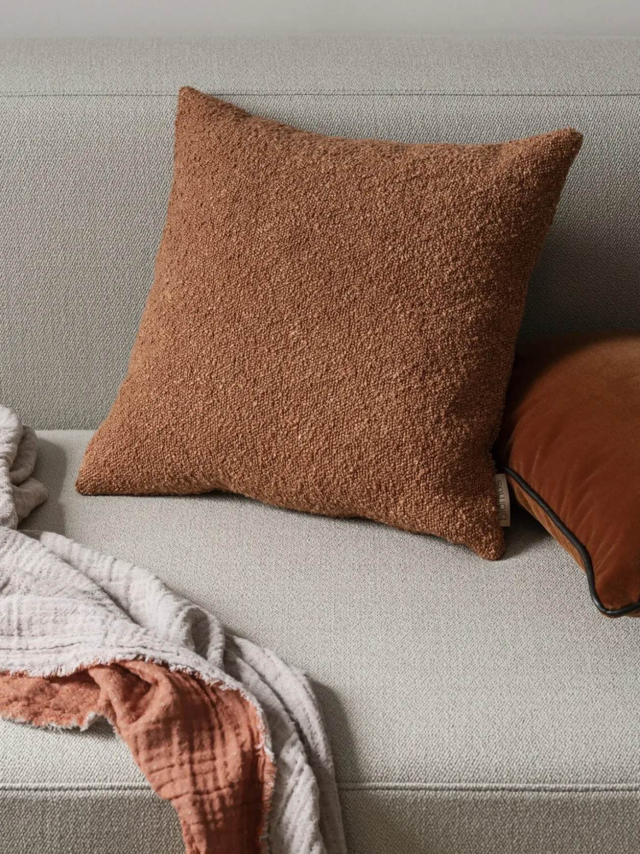 Bath & Living Blomus BOUCLE cushion cover 50x50 - Rustique Brown (66584)