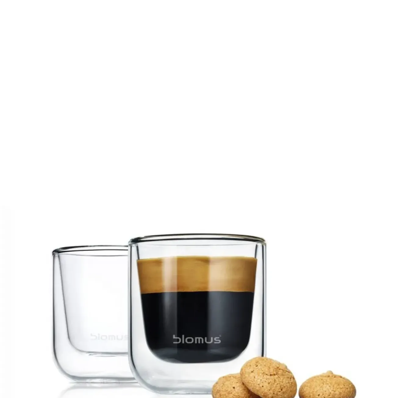 Bath & Living Blomus Double-walled glass NERO espresso (set/2) 63652