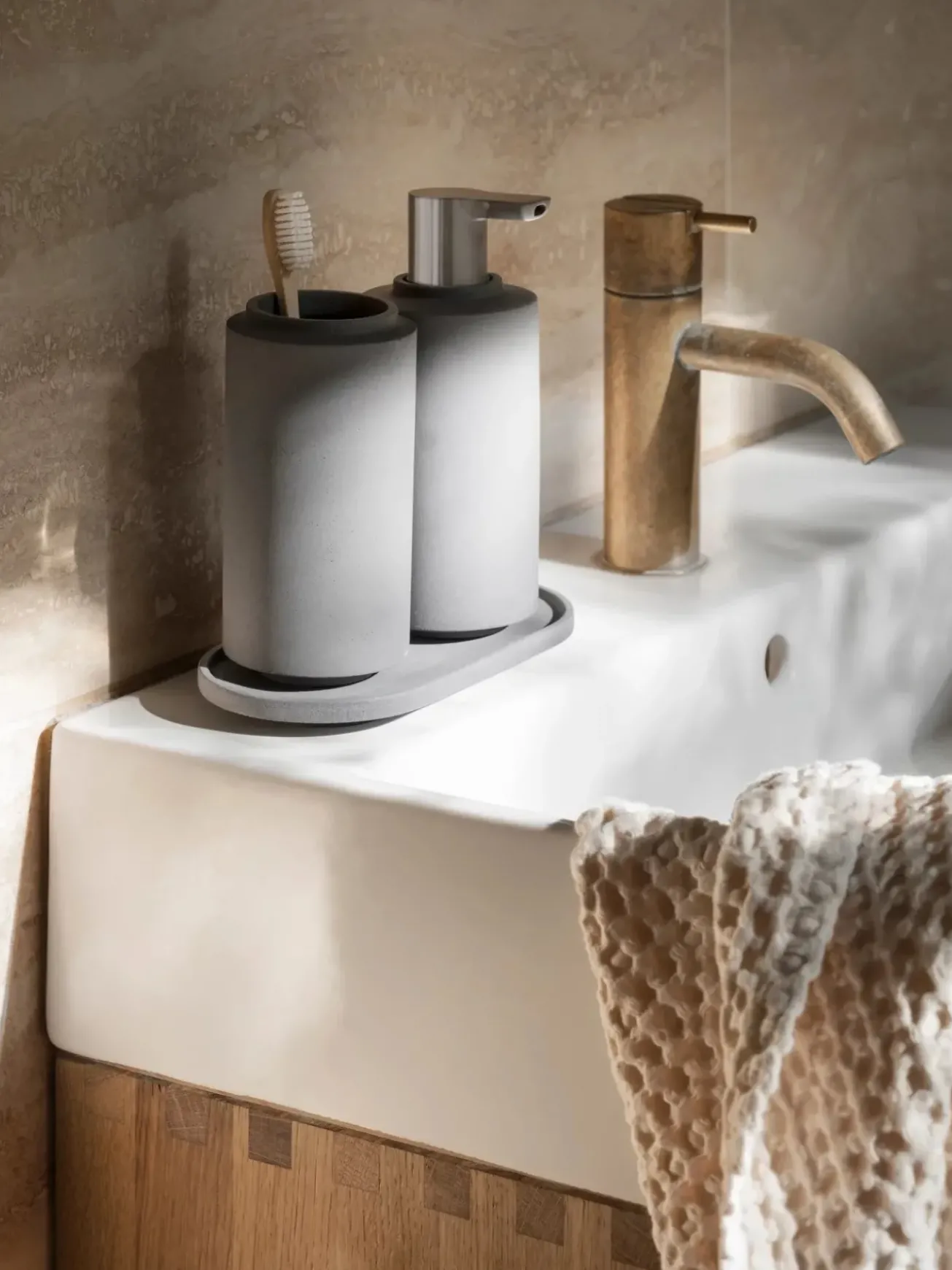 Bath & Living Blomus Guest towel (set / 2) waffle pattern 30x30 cm CARO color (69006)
