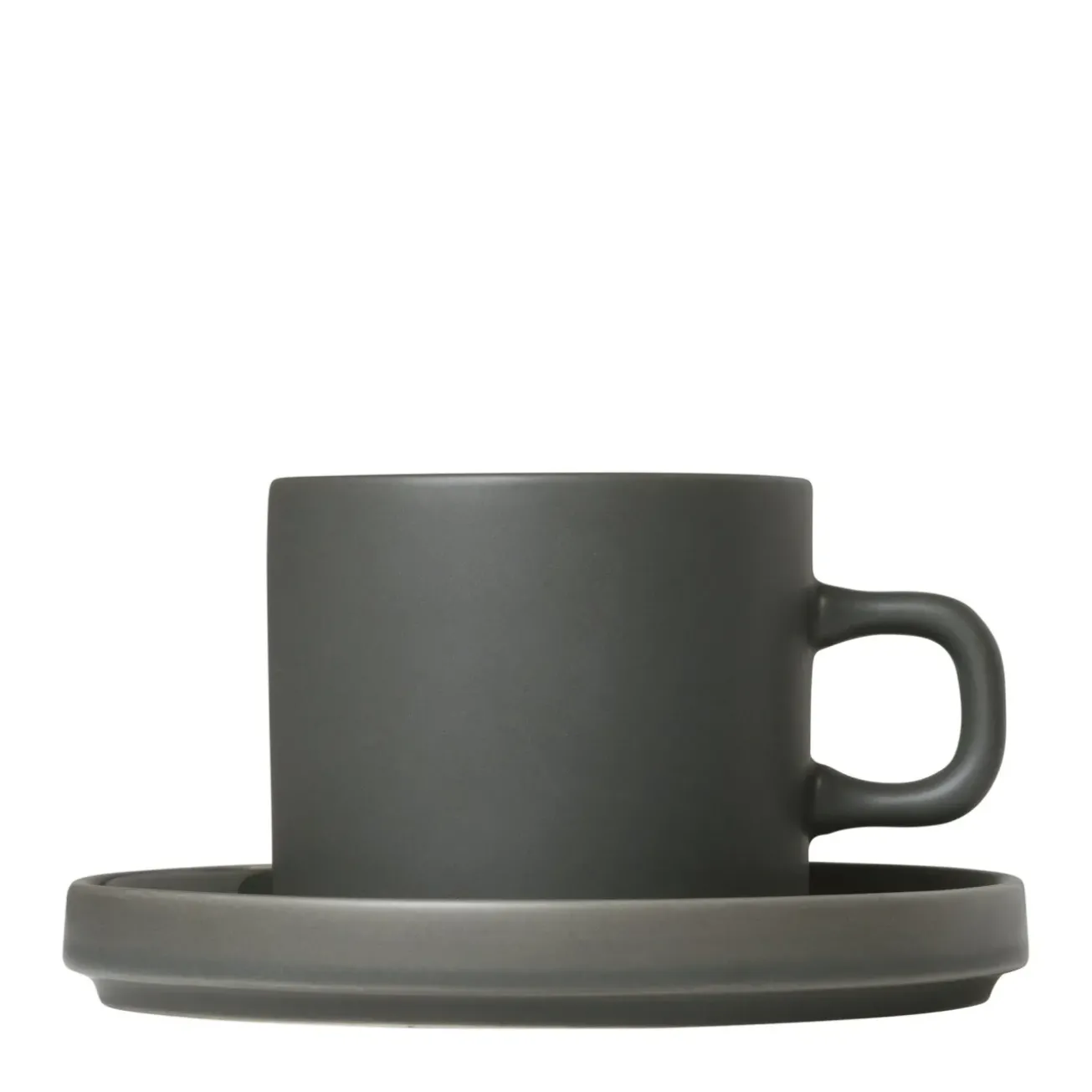 Bath & Living Blomus PILAR 2 coffee cups 200 ml with saucer Agave Green (63909)