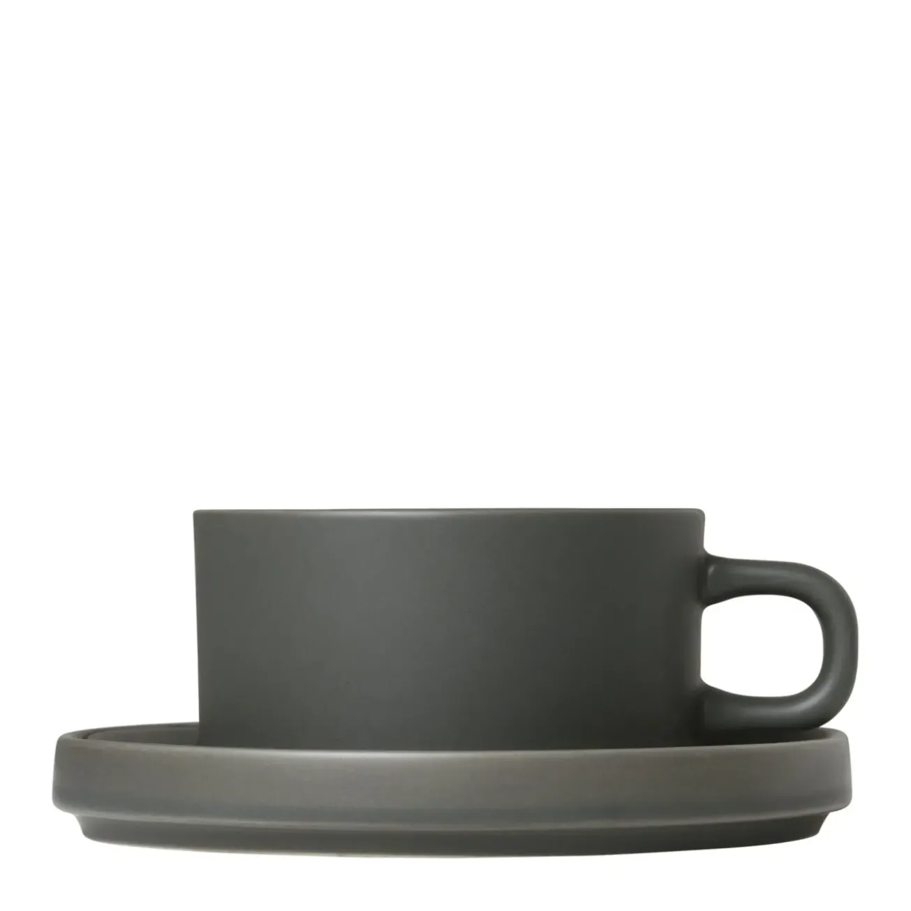 Bath & Living Blomus PILAR 2 tea cups 170 ml with saucer Agave Green (63910)