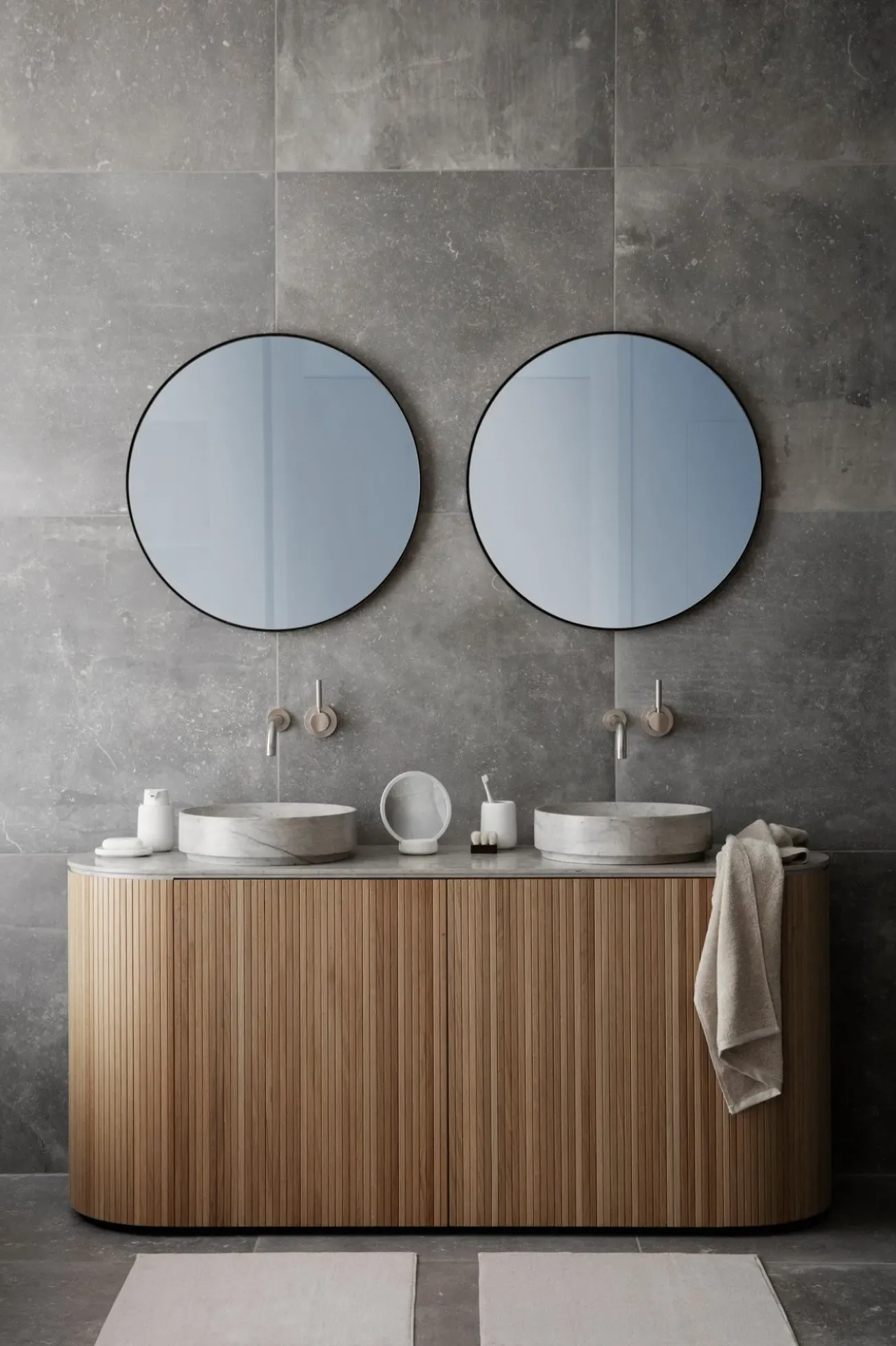 Bath & Living Blomus RIM wall mirror 50 cm (Ashes of Roses) 66001