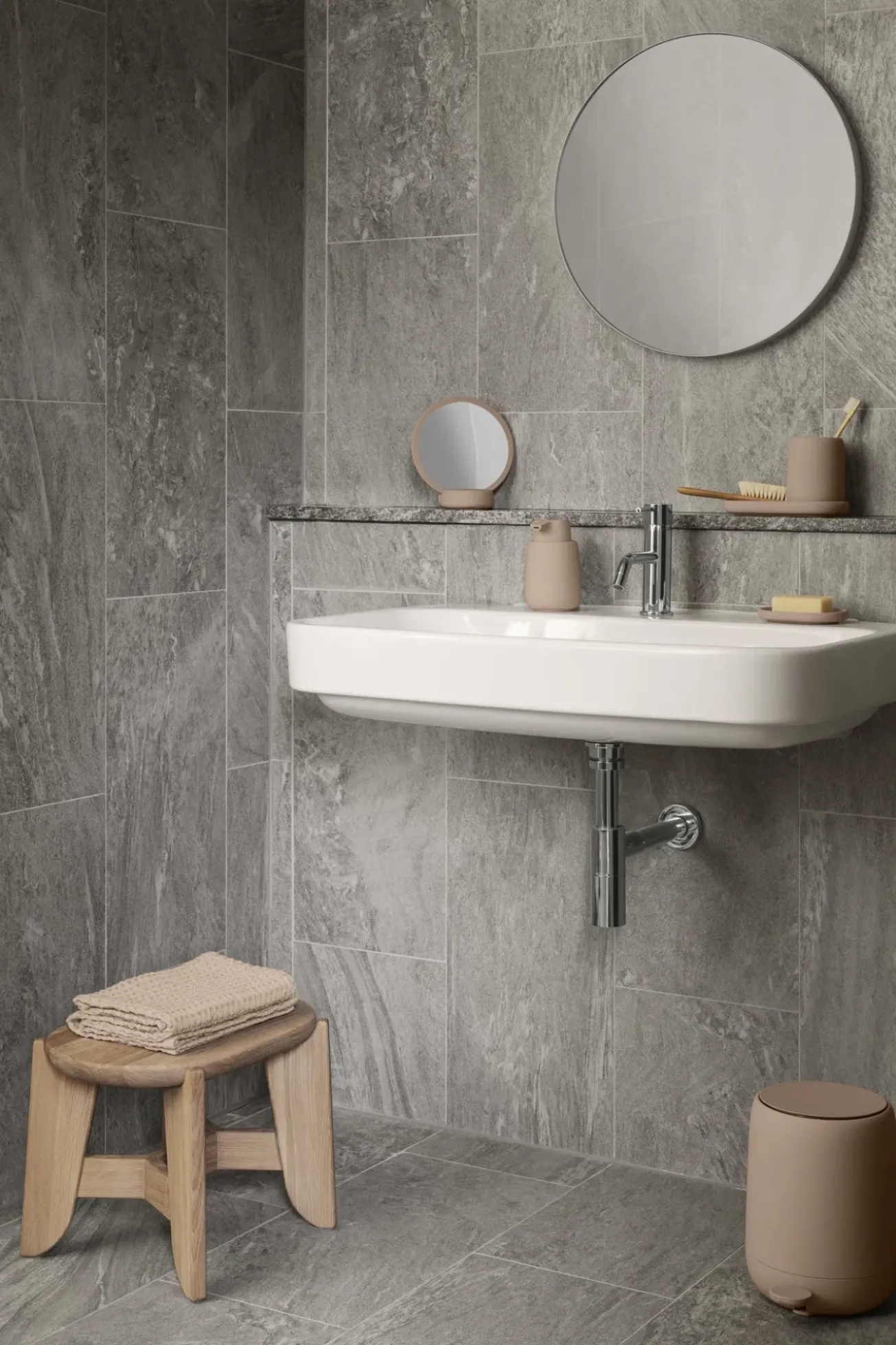 Bath & Living Blomus RIM wall mirror 50 cm (66078) smoked glass