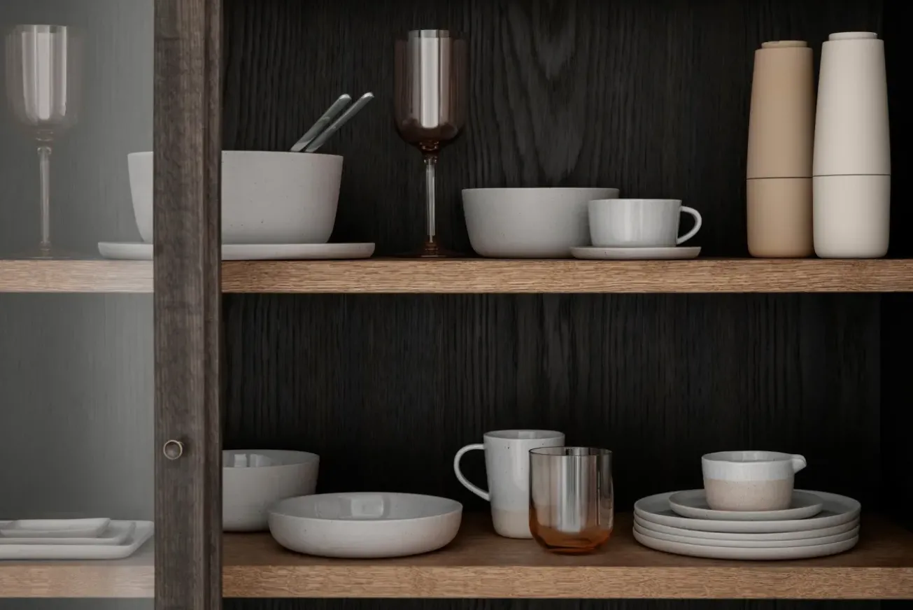 Bath & Living Blomus SABLO - cup and saucer (64316) set/2