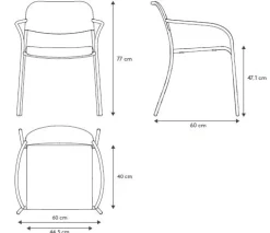 Bath & Living Blomus YUA garden chair armrest Silk Gray (62172)
