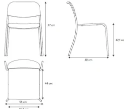 Bath & Living Blomus YUA garden chair Granite Gray (62174)