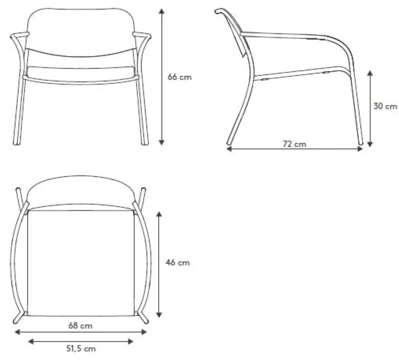 Bath & Living Blomus YUA WIRE lounge chair Silk Gray (62179)