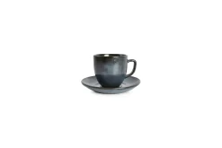 Bath & Living BonBistro CIRRO cup and saucer - Dark blue (740987 + 740988)