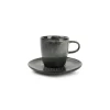 Bath & Living SP STITCH cup and saucer 180 ml blue/green (set/4) 850286