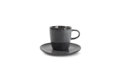 Bath & Living SP STITCH cup and saucer 180 ml gray (set/4) 850271