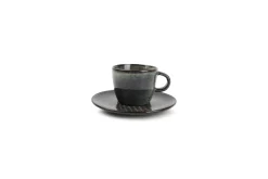 Bath & Living SP STITCH espresso cup and saucer 90 ml blue/green (set/4) 850285