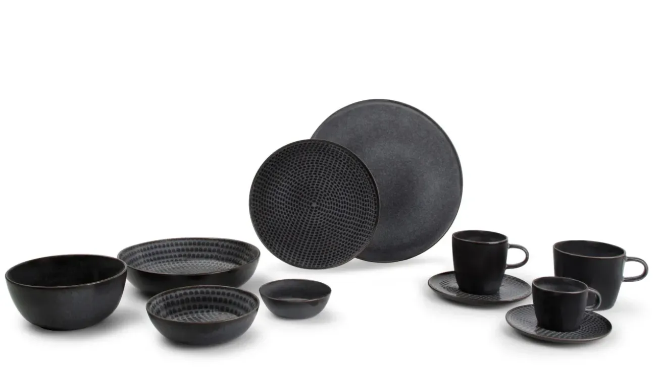 Bath & Living SP STITCH flat plate 26 cm gray (set/4) 850261