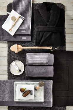 Bath & Living Vandyck Bath towel 70x140 cm HOME Mouliné Off Black (BAKC18201) set/3 pieces