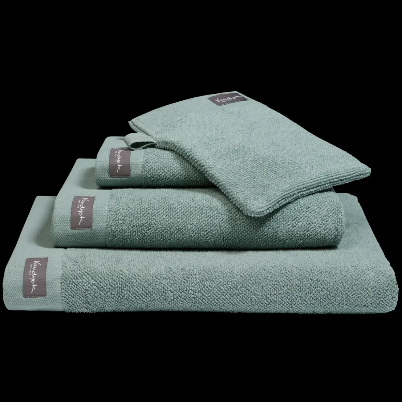 Bath & Living Vandyck Bath towel 70x140 cm HOME collection Uni Pearl Blue (BAKC13202) set/3 pieces
