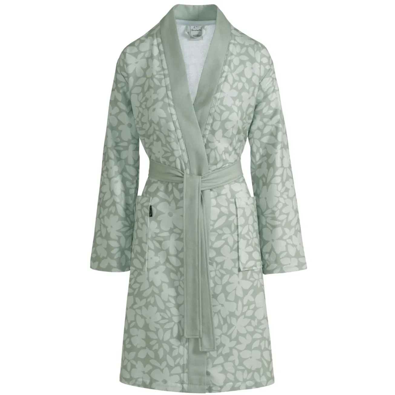 Bath & Living Vandyck Bathrobe AMBER color Smoke Green-814 (BAGE23101)