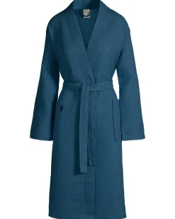 Bath & Living Vandyck Bathrobe BIARRITZ Navy-036 Size XS (BAGE22104)