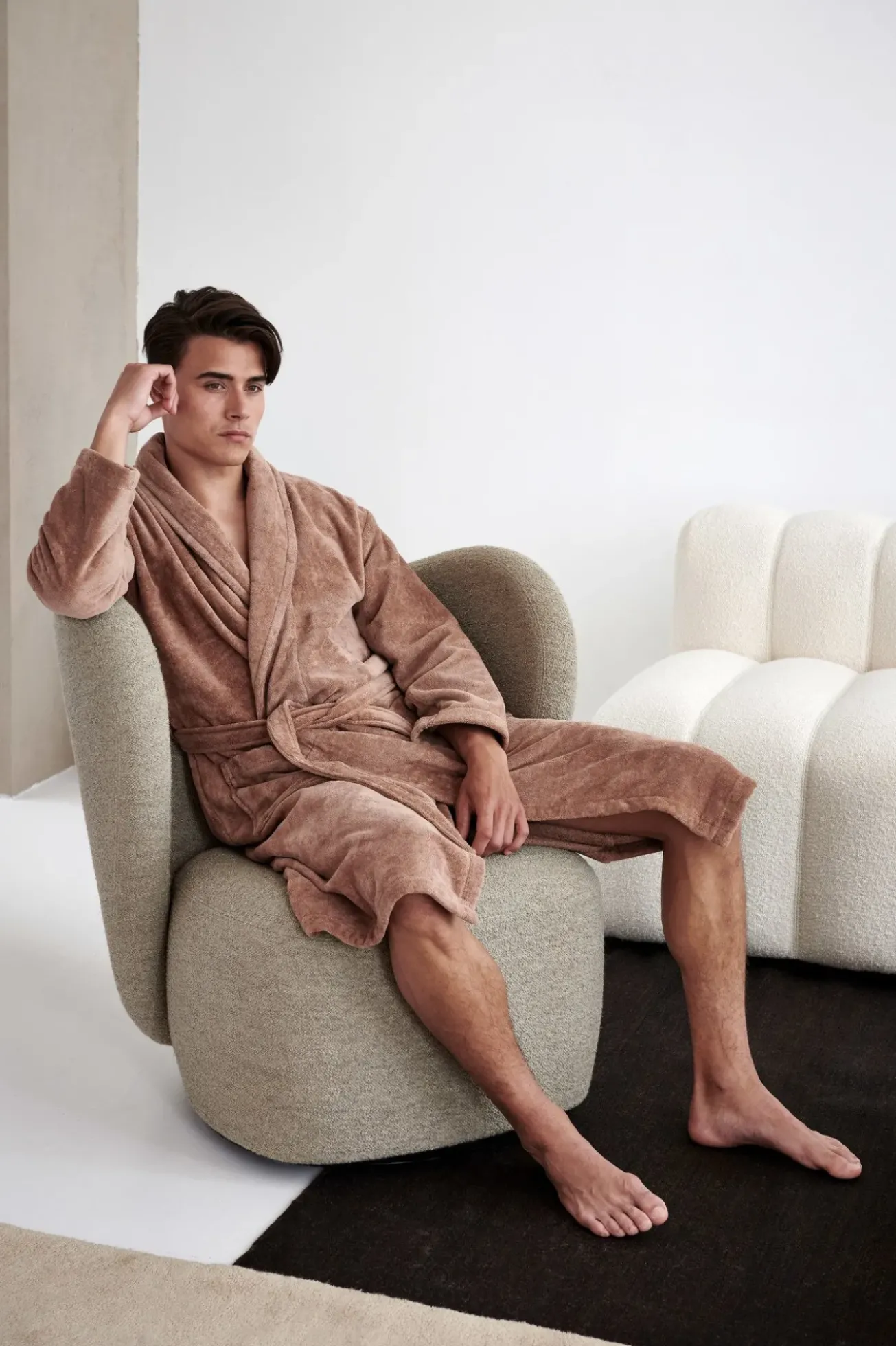 Bath & Living Vandyck Bathrobe PRESTIGE color Sepia Pink (BAPA19202)