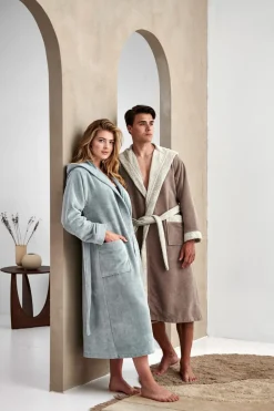 Bath & Living Vandyck Bathrobe TAYLOR color Olive green