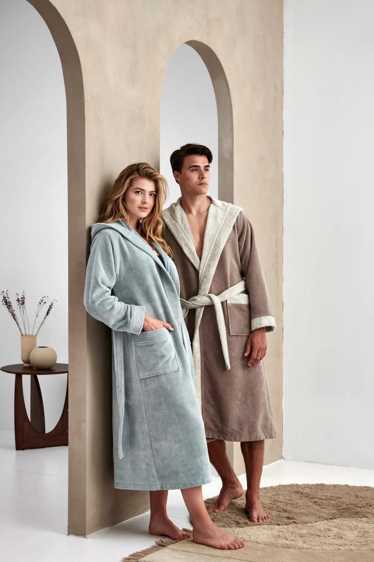 Bath & Living Vandyck Bathrobe TAYLOR color Olive green