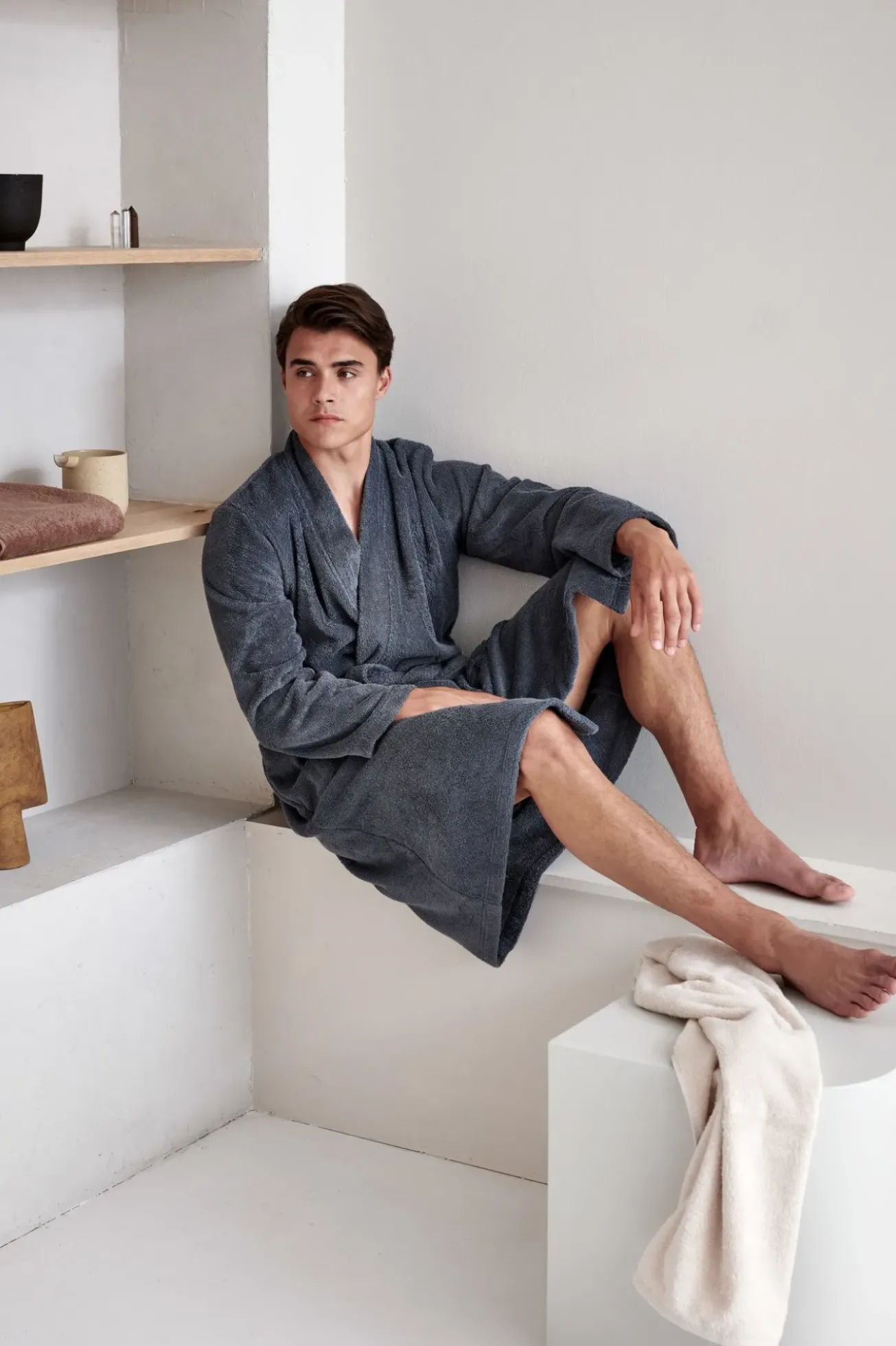 Bath & Living Vandyck Bathrobe TOLEDO color Oceanview (BAGE22105)