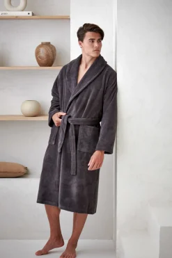 Bath & Living Vandyck BEAUMONT bathrobe color Anthracite (BAGE14201)