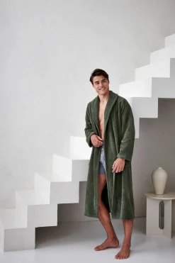 Bath & Living Vandyck BEAUMONT bathrobe color Sage Green (BAGE14201)