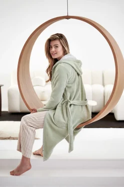 Bath & Living Vandyck DUCHESS bathrobe color Pale Olive (BAGE17203)