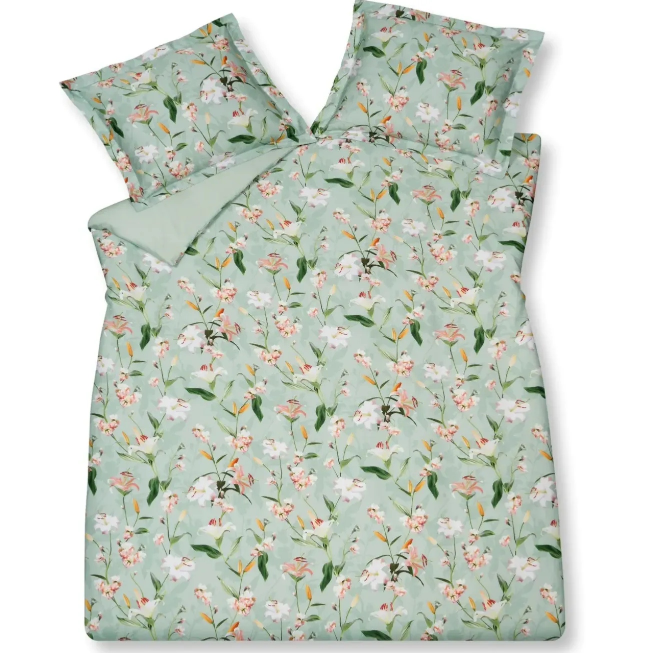 Bath & Living Vandyck Duvet cover AZALEA Light Green 200x220 cm (satin cotton)