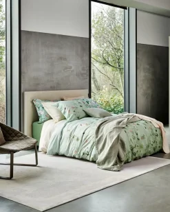 Bath & Living Vandyck Duvet cover AZALEA Light Green 140x220 cm (satin cotton)